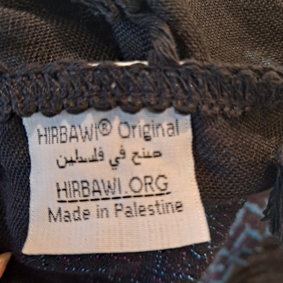 Hirbawi Original Of Palenstine Keffiyeh Multicolor Zigzag Pattern Scarf Wrap - Picture 7 of 7